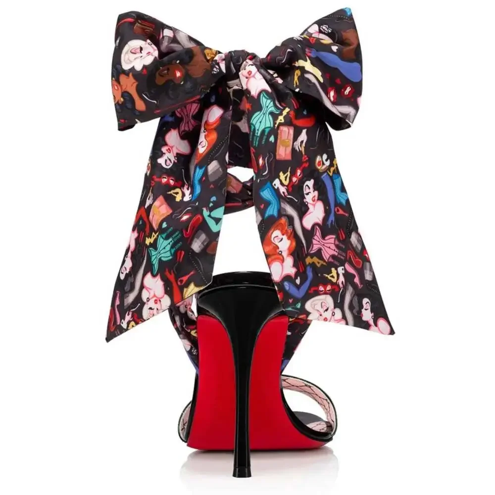 Christian Louboutin Fetish Du Desert 100 Black Lace Up Tie Sandal Heel Pump 39.5 - Picture 10 of 12